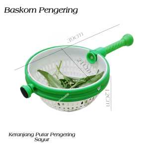 Keranjng Pengering Sayur Daging Buah Baskom Peniris Cuci Sayuran
