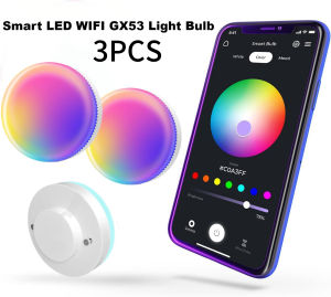 Smart Light Bulbs WiFi GX53 Color Changing Light Bulbs Dimmable GX53 700LM 7W Compatible with Alexa/Google Home/SmartThings