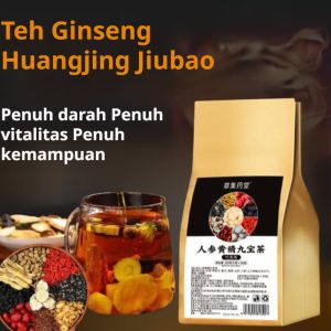 【Genuine】Mens Middle-Aged Health Tea Ginseng Nine Treasures Huangjing Mulberry Wolfberry Red Dates Long-Lasting Stay Up Late Kidney Mens Health Tea人参黄精九宝茶
