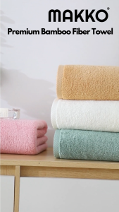 MAKKO Bamboo Fiber Luxurious Bath Towel | Face Towel - Soft and Fluffy Texture for a Spa-like Experience