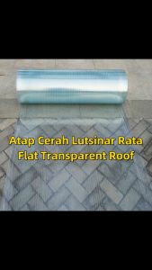 1Roll/98 FT Greenhouse Transparent Roof Flat Anti UV Greenhouse Firm ATAP Cerah Lutsinar Rata 1mm Bumbung Jubin Telus