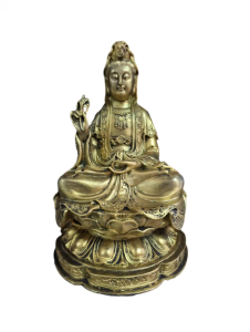 [FortuneDestiny] Copper Guan Yin Statue Decoration 8"