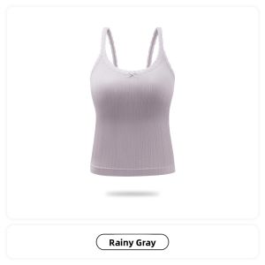 Miiow | Ice Silk Thin U-Neck Lace Bralette Tank Top Womens Summer 2025 Integrated Strapless Bra Comfortable Nylon Blend Regular Length