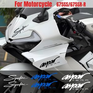 Motorcycle 675SR Stickers Aero Wings Aspar Signature Design Side Fairings Decals Fuel Tank Panel For 675SS 675SR-R