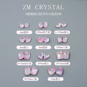 K9 New Rose Pink Phantom Mocha Nail Drill Bit Sharp Bottom Drill Irregular Shape Nail Art Tools Super Shiny Heart Shaped Nail