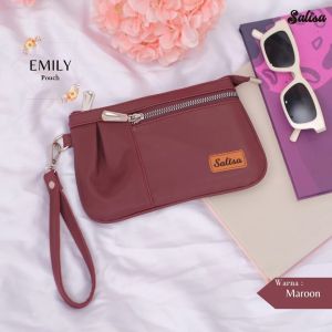 Emily pouch By Salisa pouch / Dompet wanita muat meka up hp bahan chocoly