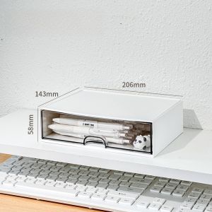 Multifunctional Desktop Organizer Box Office Desk Document Stationery Storage Rack Tabletop Cabinet Simple Design with Drawer