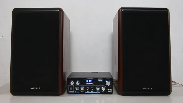 WOOPKER AK55 Amplificatore HiFi con Bluetooth 70 W x2 Mini Amplificatore Home Cinema Stereo Amplificatore Ricevitore Alto e Bassi con USB/RCA/MIC/FM (AK3116 WOOPKER AK55 Amplificatore HiFi con Bluetooth 70 W x2 Mini Amplificatore Home Cinema Stereo Amplificatore Ricevitore Alto e Bassi con USB/RCA/MIC/FM (AK3116