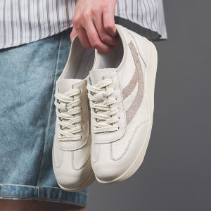 Retro Genuine Leather Deqin Shoes Low Top Mens Casual Commuter Shoes 2025 New Autumn Style Rubber Outsole round Toe