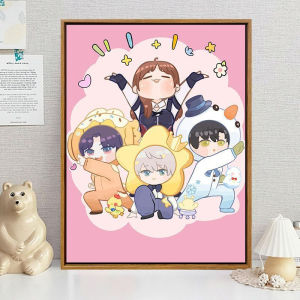 BILIBILI | Oil Painting By Numbers Kits Love and Deep Space Chibi Version DIY Acrylic Paint By Numbers for Adults Home Decor