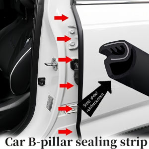 2pcs Car B-pillar Sealing Strip with Steel Bar Car Door Edge Seal Strip Car Rubber Weatherstrip Sound Insulation Sealing Strips