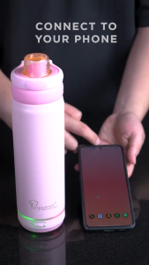 La gourmet Hydrotune 350ml Thermal Bottle (White / Pink) | Rechargeable Bluetooth Speaker | Leak proof | Shock-Resistant