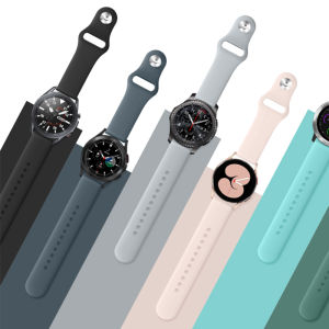 20mm Strap for Samsung Galaxy Watch 6 Classic/6/5 Pro/5/4 Classic/4/3 41mm/Active 2/Active for Amazfit Bip/Amazfit GTS 2/3/4 for Huawei Watch GT 3/2 42mm Silicone Sport Strap