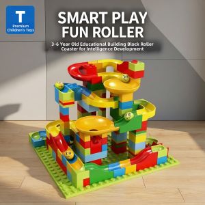 Educational Building Blocks Toy Multifunctional Large and Small Particles Track 3 to 6 Years Old