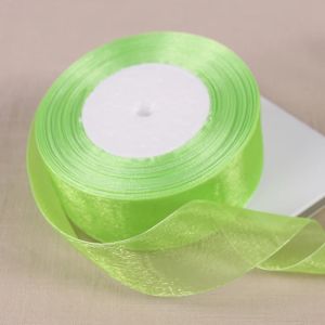 Hot Sale (45meters/Roll) 2 5cm Transparent Organza Ribbon Wedding Party Christmas Decoration Weaving DIY Gift Box Packing Belt
