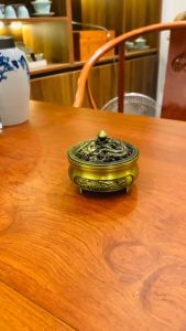 Lư Đỉnh Xông Long Phụng Xum Vầy Trầm Nhà Xưa 3 Chân -Thác Khói - Trầm Hương