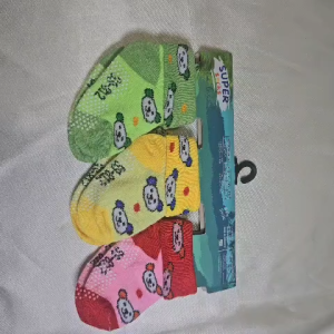 Kaos Kaki Bayi 3 pasang Lipat Motif Usia 0-12 Month Kaos Kaki Lucu Super Socks