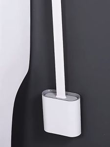 แปรงขัดห้องน้ำ แปรงขัดส้วม ที่ขัดห้องน้ำ แปรงขัดส้วมแบบ แปรงห้องน้ำซิลิโคนพร้อมฝาปิด ไม่ทำลายเซรามิค ติดผนัง ไม่ต้องเจาะ 4 สี พร้อมรูระบายน้ำ