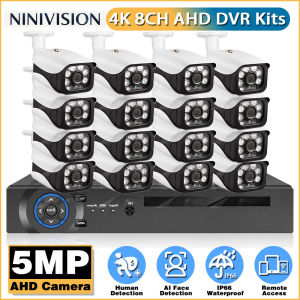 OVERSCAM 8MP Outdoor CCTV Security Kit - 8CH 4K AI DVR with Face Recognition | IP67 Waterproof Bullet Cameras | H.265+ Compression COD