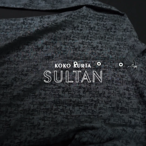 Katsae - Baju Kurta Pria SULTAN koko kurta lengan panjang kemeja koko pria Motif Embos Premium NAVY