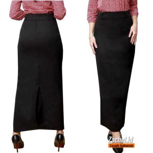 Rok Kerja Wanita Panjang Formal Rempel Span - Polos & Elegan