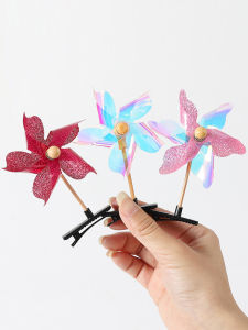 Cute Windmill Hair Clips Colorful Girls Adorable Hair Accessories Street Vendors Mini Hairpins Fashionable Korean Style
