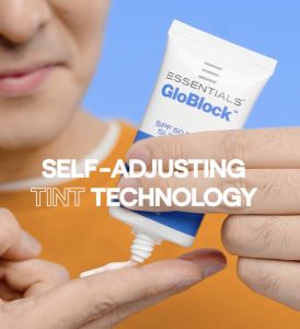 Essentials™ GloBlock™ SPF 50 PA++++ Photochromic Sunscreen 50mL (Self Adjusting Tint)