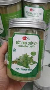 Bột rau diếp cá sấy lạnh (hộp 250g) bột rau diếp cá sấy lạnh bột diếp cá nguyên chất thanh nhiệt đẹp da ăn dặm bột rau củ sấy lạnh HN