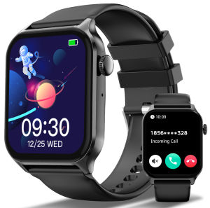 PEJE Smartwatch Voice Making&Calling Calls 1.83 Full Touch  Screen 24H Health Monitor 100+ Sport Modes 200+ Watch Faces