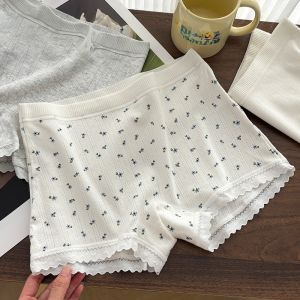 Girls Seamless Pure Cotton Safety Pants 10A Antibacterial Full Cotton Crotch Anti-Light Non-Rolling Summer Boxer Briefs