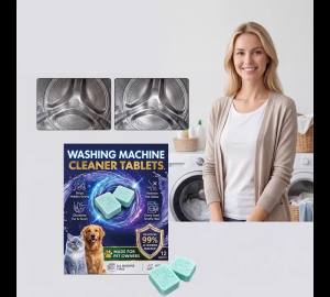 Washing Machine Cleaner Tablets For Pet Owners Eliminating Pet Odors Remove Pet Hair Clean Laundry Washer Drum And Tub