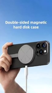 HAGIBIS MC100/MC100 PRO 100W M.2 USB3.2 Gen2 10Gbps Full Speed Transfer PD100W SSD Enclosure with Magsafe Supports 2TB Capacity for iPhone Tablet and Laptop