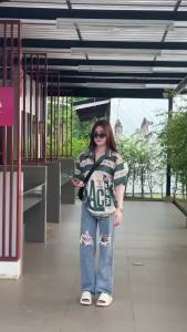 เสื้อสเวตเตอร์คอปกโปโล SLAS ลายตัวอักษร เสื้อโปโลสำหรับผู้ชายและผู้หญิง เหมาะสำหรับเสื้อกีฬา oversize ลำลอง ใส่สบาย (S-5XL) POLO