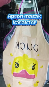BISA COD | Celemek Dapur Karakter Lucu Apron Masak Motif Kartun Anti Air - Varian Warna- Panda- Biru- Bebek- Smiley- Pink (HARAP CANTUMKAN WARNA/BENTUK/KARAKTER DI KOLOM KETERANGAN)