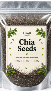 Lokal Pantry Chia Seeds | Premium Quality | Natural Ingredient for Cooking Baking Smoothies Yogurt Oatmeal Overnight Oats Desserts Puddings Salads Granola Bread Muffins Homemade Recipes & Everyday Culinary Use