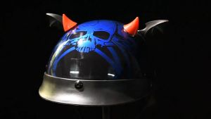 One Pair Japanese devil auto car motorcycle helmet accessories personality helmet decoration