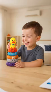 [KST] Mainan Susun Cincin Bebek Edukatif Warna Warni Melatih Motorik Halus Kado Anak 6pcs