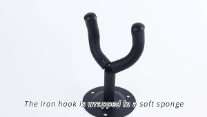 2 Sets Hook Guitar Wall Ukulele Holder Wall-mounted for Shop Black Display Stand Hanging Hanger