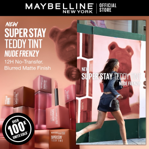 Maybelline Super Stay Teddy Tint - 12H Longwear Soft Blurred Matte Creamy Lip Tint Transferproof 5 New Shades
