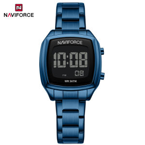 Naviforce | Đồng Hồ Kỹ Thuật Số LCD Dành Cho Nữ NAVIFORCE Dây Đeo Bằng Thép Không Gỉ Chống Thấm Nước Thời Trang Giản Dị Sang Trọng Đeo Hàng Ngày Với Màn Hình LED Ngày Tự Động