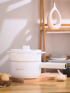 KADONIA หม้อไฟฟ้าอัจฉริยะ อเนกประสงค์ พร้อมหม้อนึ่ง ไม่ติดกระทะ สําหรับบ้าน สํานักงาน นักเรียน (2 ลิตร) ของขวัญปีใหม่