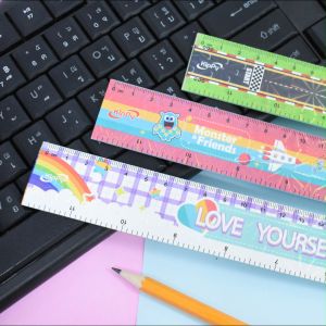 ไม้บรรทัดสูตรคูณ 12 นิ้ว KIPPY ลายการ์ตูน คละสี คละลาย ทำจากพลาสติก ไม้บรรทัดน่ารัก ไม้บรรทัดยาว 12 inch ruler