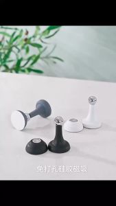 【 In Stock 】New Door Suction Without Punching Indoor Door Silent Stopper Floor Suction Anti-collision Device Penutup Pintu 门吸防撞器