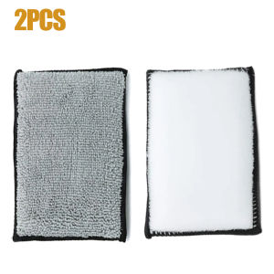 2/4/10PCS Soft Double Side Microfiber Scrubbing Sponge Leather Interior Car Wash Pad No Scratch Car Scrubbing Sponge