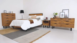 HOMATRIX Dresser Storage Cabinet Solid Wood Chest of Drawers Almari Laci Rak Simpanan Moden Kayu (5ft) BRINHILL