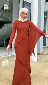 Gamis Lebaran Kekinian 2024: Amanda Dress Duyung Malaysia & Gamis Jumbo Polos
