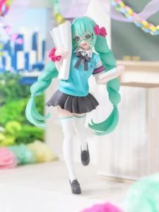Bandai | Hot New Vocaloid Singer Luminasta Hatsune Miku 16th Anniversary 18cm PVC Anime Model Collections Desktop Decoration Toys