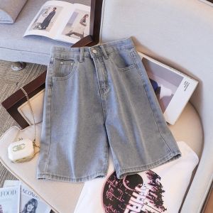 High Waist Wide Leg Short Jeans Womens Thin White Summer Blue Denim Shorts Cover Hip Loose Fit Student A-Line Mini Pants