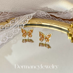 Elegant Butterfly Stud Earrings French Vintage Design Womens Fashion Jewelry Premium Quality Dainty Earring Accessories