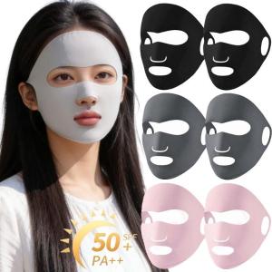Breathable Ice Silk UV Block Face Mask / Comfort Cooling Full Face Gini / Multipurpose Outdoor Sunscreen Headwear for Men Women